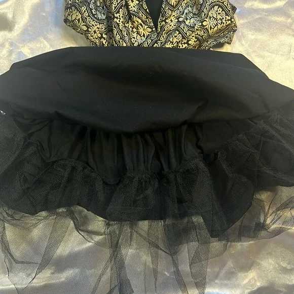 Gold Metallic Mini Cocktail Dress - Picture 9 of 17